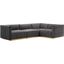 Conjure Channel Tufted Performance Velvet 4 Piece Sectional In Gold Gray EEI-5848-GLD-GRY