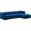 Conjure Channel Tufted Performance Velvet 4 Piece Sectional In Gold Navy EEI-5844-GLD-NAV
