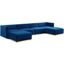 Conjure Channel Tufted Performance Velvet 6 Piece Sectional In Gold Navy