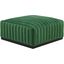 Conjure Channel Tufted Performance Velvet Ottoman In Emerald