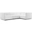 Conjure Channel Tufted Upholstered Fabric 4 Piece L Shaped Sectional In Black White EEI-5792-BLK-WHI