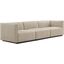 Conjure Channel Tufted Upholstered Fabric Sofa In Black Beige