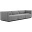Conjure Channel Tufted Upholstered Fabric Sofa In Black Light Gray