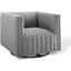 Conjure Tufted Swivel Upholstered Armchair EEI-3926-LGR