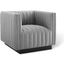 Conjure Tufted Upholstered Fabric Armchair EEI-3927-LGR