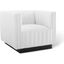 Conjure Tufted Upholstered Fabric Armchair EEI-3927-WHI