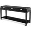 Console Table Military Waxed Black Finish