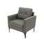 Contemporary Arm Chair Set of 2 In Grey