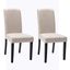 Contemporary Dining Chairs Set of 2 In Beige