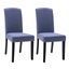 Contemporary Dining Chairs Set of 2 In Navy