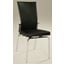 Contemporary Motion-Back Leather Upholstered Side Chair W/Chrome Frame Set of 2