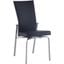 Contemporary Motion-Back Side Chair W/Brushed Steel Frame MOLLY-SC-BLK-BSH Set of 2