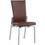 Contemporary Motion-Back Side Chair W/Brushed Steel Frame MOLLY-SC-BRW-BSH Set of 2