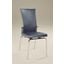 Contemporary Motion-Back Side Chair W/Brushed Steel Frame MOLLY-SC-GRY-BSH Set of 2