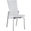 Contemporary Motion-Back Side Chair W/Brushed Steel Frame MOLLY-SC-WHT-BSH Set of 2