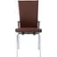 Contemporary Motion-Back Side Chair W/Chrome Frame MOLLY-SC-BRW Set of 2