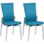 Contemporary Motion Back Side Chair with Chrome Frame Set of 2