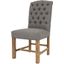 Continenta York Dining Chair Set of 2 In Charcoal Grey And Natural Legs