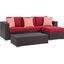 Convene 3 Piece Outdoor Patio Sofa Set EEI-2364-EXP-RED-SET