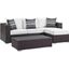 Convene 3 Piece Outdoor Patio Sofa Set EEI-2364-EXP-WHI-SET