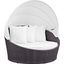 Convene Espresso White Canopy Outdoor Patio Daybed EEI-2175-EXP-WHI