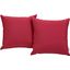 Convene Red Two Piece Outdoor Patio Pillow Set