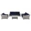 Conway 4-Piece Outdoor Patio Wicker Rattan Furniture Set EEI-5091-NAV