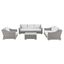 Conway 4-Piece Outdoor Patio Wicker Rattan Furniture Set EEI-5091-WHI