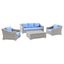 Conway 4-Piece Outdoor Patio Wicker Rattan Furniture Set EEI-5095-LBU
