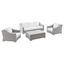Conway 4-Piece Outdoor Patio Wicker Rattan Furniture Set EEI-5095-WHI