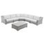 Conway Outdoor Patio Wicker Rattan 6-Piece Sectional Sofa Furniture Set EEI-5094-WHI