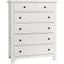 Cool Farmhouse 5 Drawer Chest In Soft White