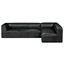 Cooper Right Arm Leather Sectional Sofa In Black