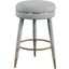 Coral Grey Boucle Fabric Counter Stool