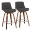 Corazza 26 Inch Fixed Height Counter Stool Set of 2 In Black