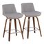 Corazza 26 Inch Fixed Height Counter Stool Set of 2 In Light Grey