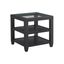 Cordero Glass Top End Table In Black