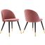 Cordial Performance Velvet Dining Chairs - Set of 2 In Dusty Rose