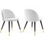 Cordial Upholstered Fabric Dining Chairs - Set of 2 In White