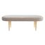 Corinne Oval Bench In Pale Taupe And Gold