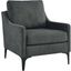 Corland Charcoal Upholstered Fabric Arm Chair