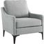 Corland Light Gray Upholstered Fabric Arm Chair
