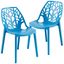 Cornelia Dining Chair Set of 2 In Solid Blue
