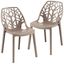 Cornelia Dining Chair Set of 2 In Solid Taupe