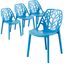Cornelia Dining Chair Set of 4 In Solid Blue