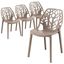 Cornelia Dining Chair Set of 4 In Solid Taupe