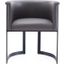 Corso Leatherette Dining Chair With Metal Frame In Grey