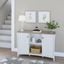 Cosenza Gray and White Office Storage Cabinet