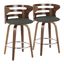 Cosini 26 Inch Fixed Height Counter Stool Set of 2 In Charcoal