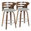 Cosini 26 Inch Fixed Height Counter Stool Set of 2 In Grey